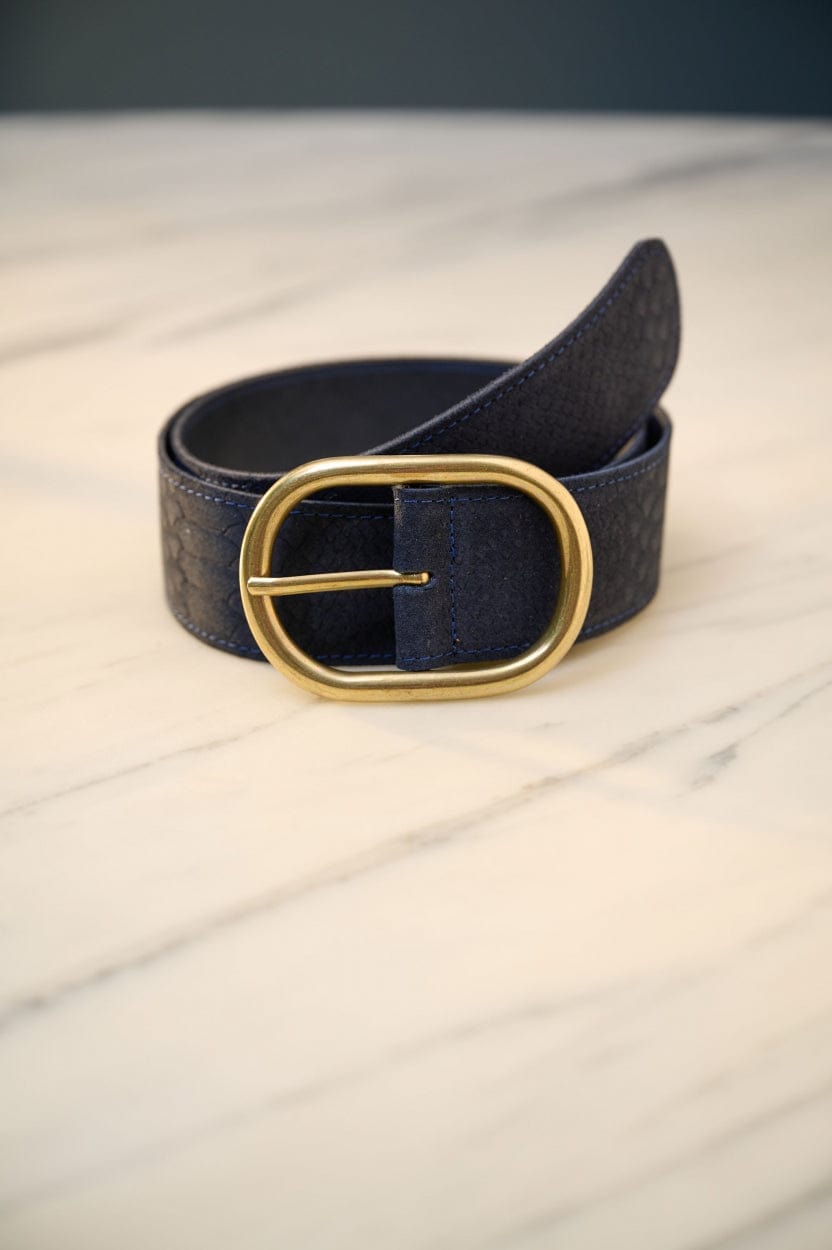 Marineblau mit Goldener Schnalle Für Frauen
