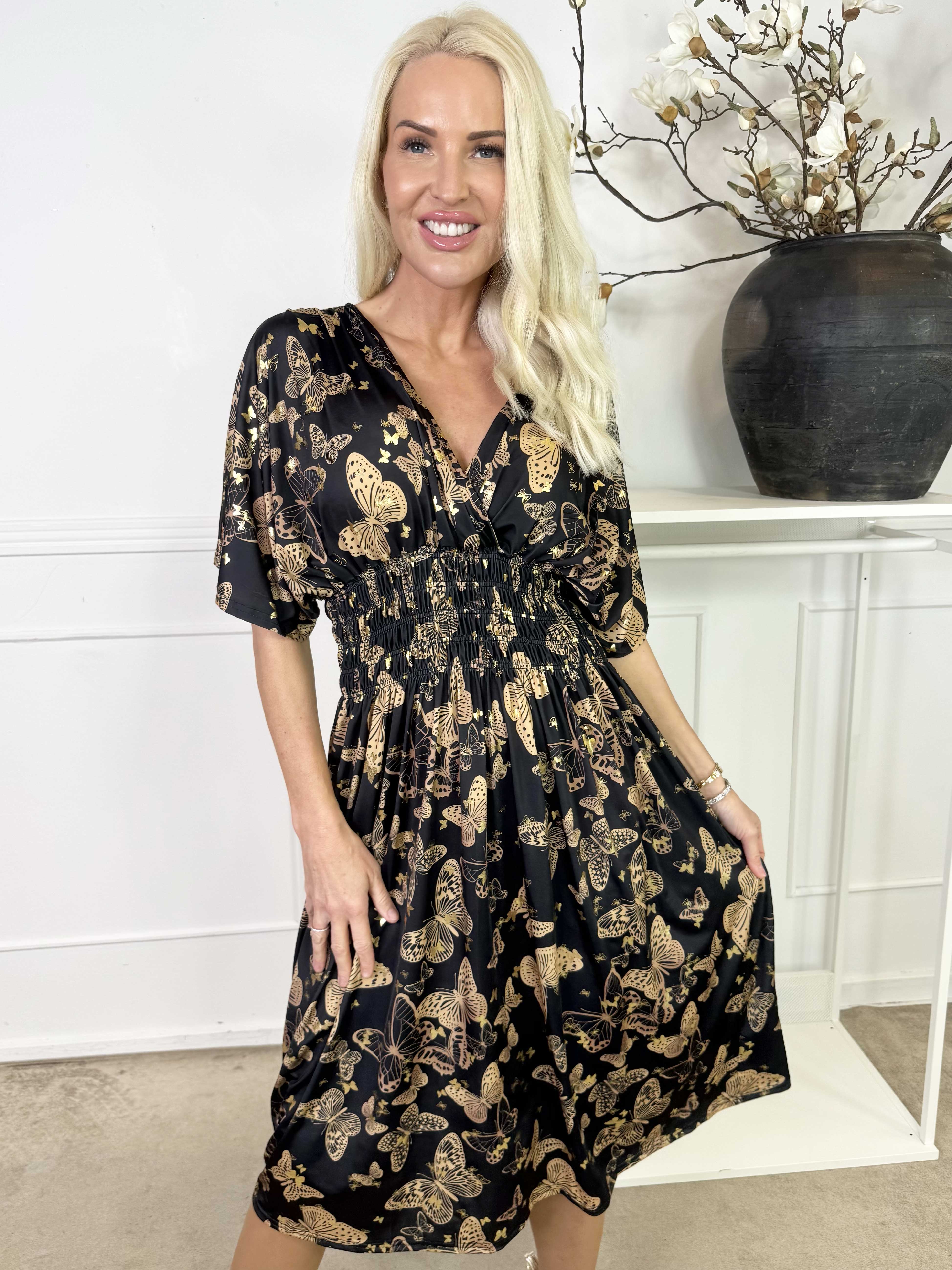 Bellerose | Midikleid mit Schmetterlingsprint