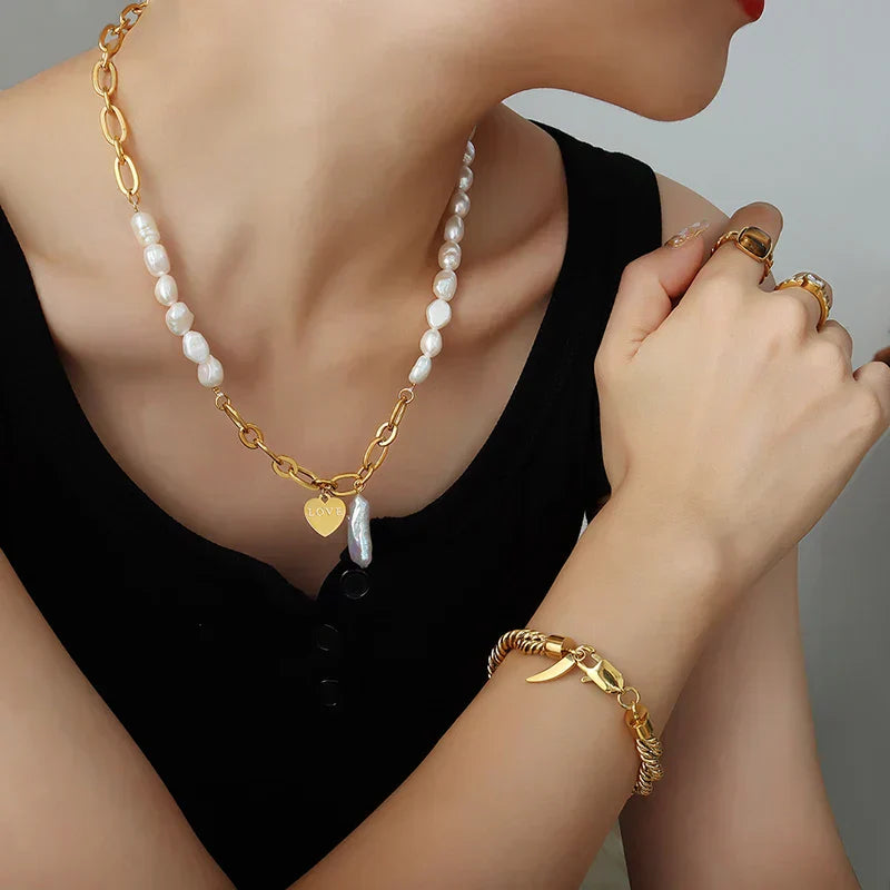 Elegante Halskette mit Herzanhänger Für Damen