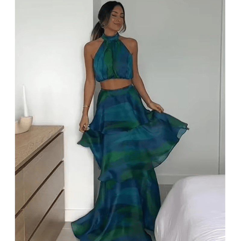 Avemaria | Elegantes Maxikleid mit V-Ausschnitt