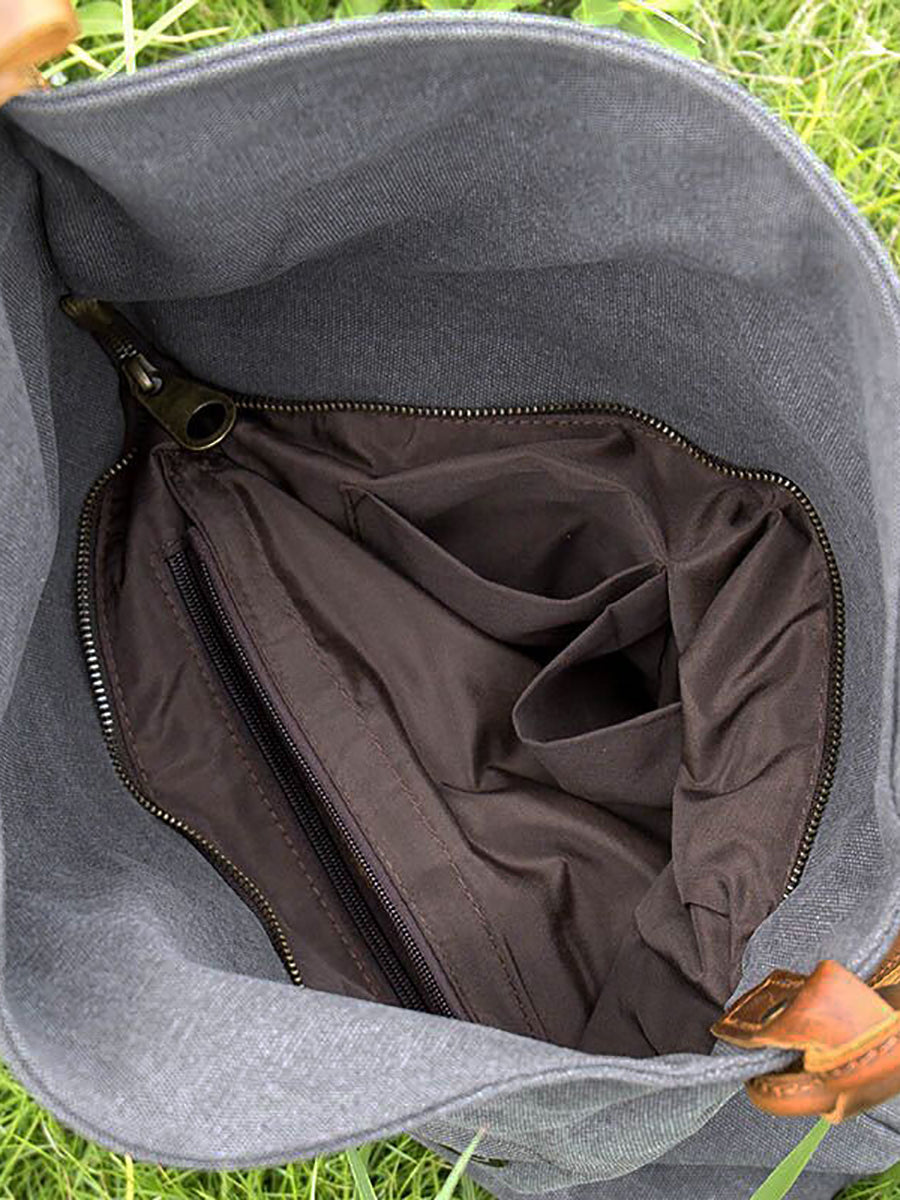 Ambrosia | Damen Canvas und Leder Crossbody Tasche
