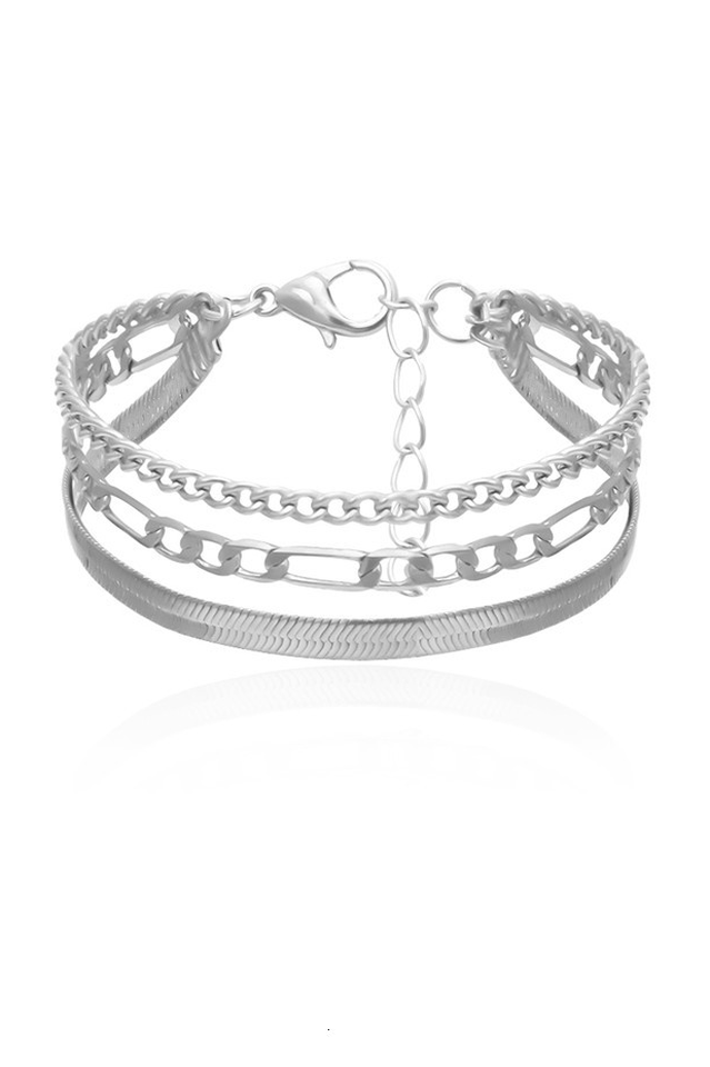 Elegantes mehrschichtiges Goldkettchen Armband für Damen
