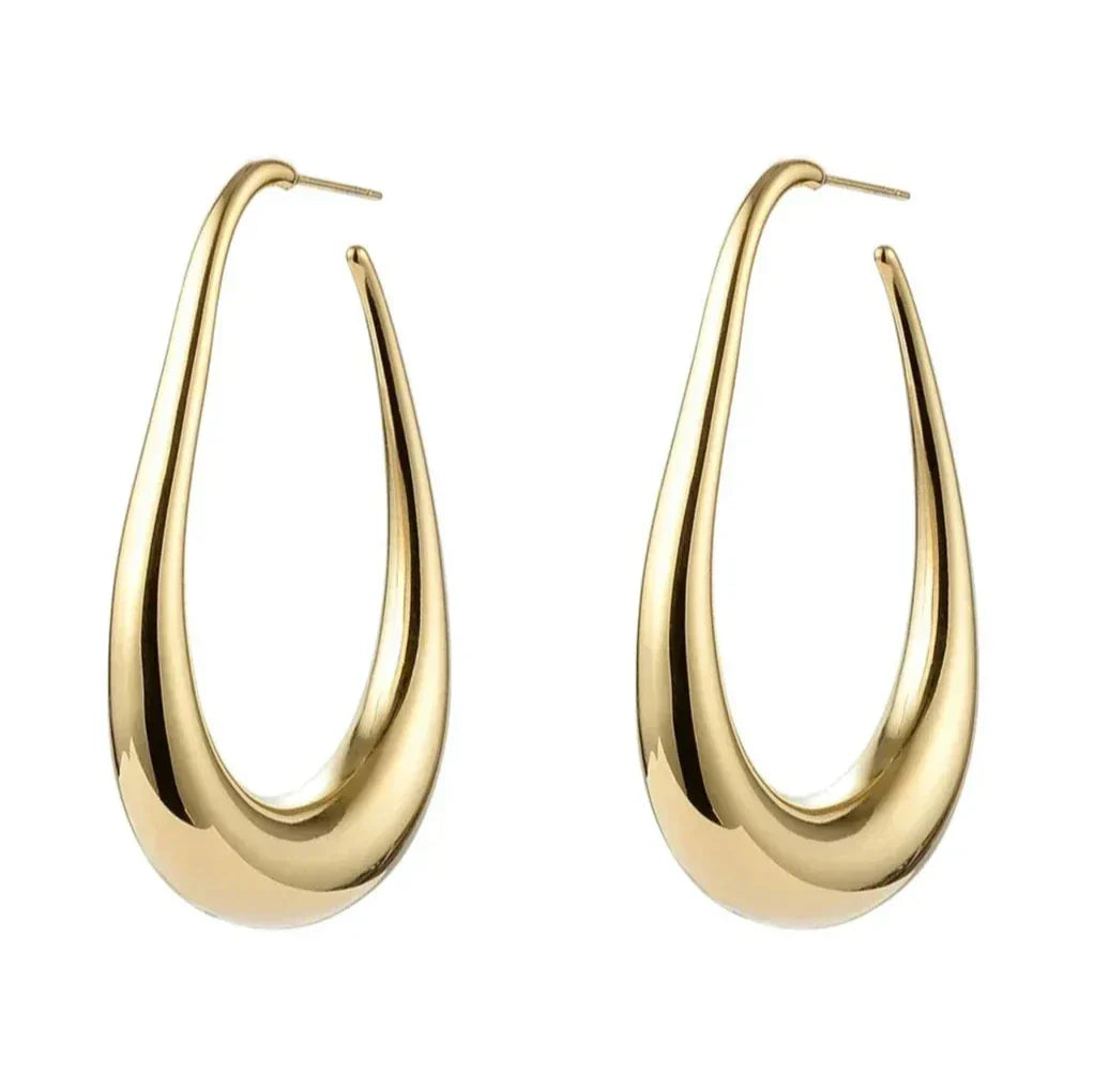 Elegante Tropfen-Creolen mit minimalistischem Design Für Frauen