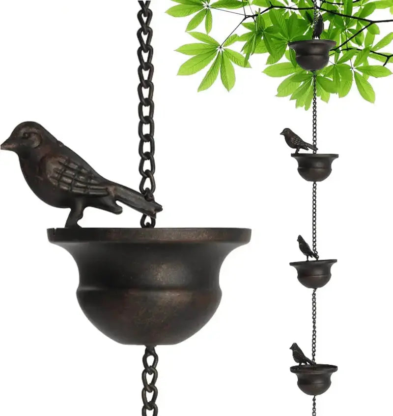 Regentropfenkette Metall – Schönes Wasser-Spiel für Haus & Garten product image 5