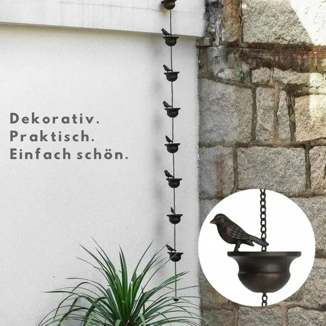 Regentropfenkette Metall – Schönes Wasser-Spiel für Haus & Garten product image 2