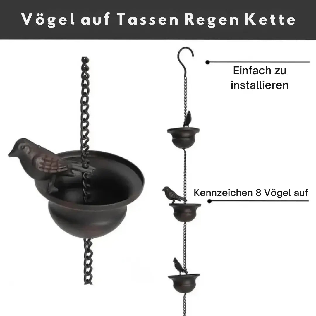 Regentropfenkette Metall – Schönes Wasser-Spiel für Haus & Garten product image 6