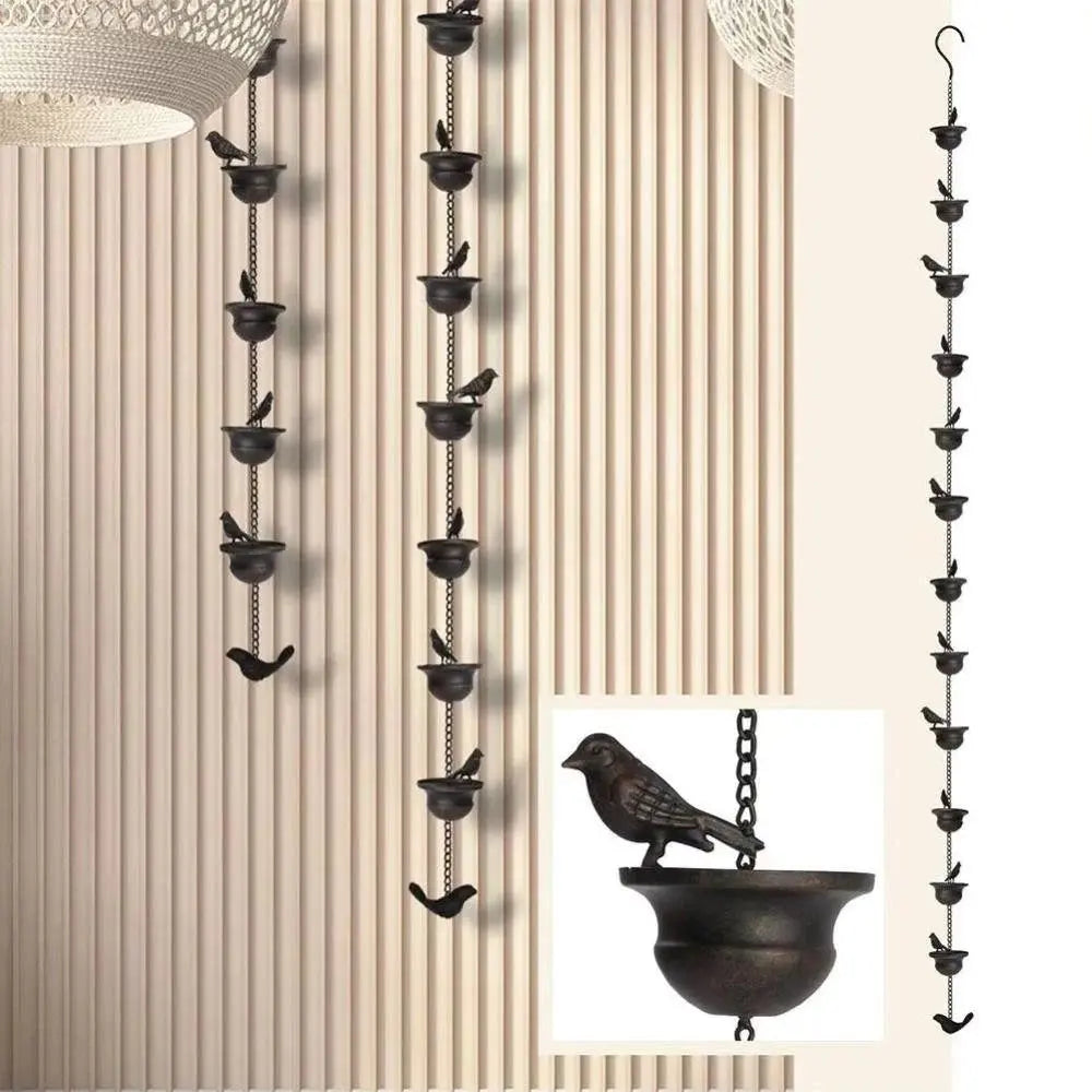 Regentropfenkette Metall – Schönes Wasser-Spiel für Haus & Garten product image 7