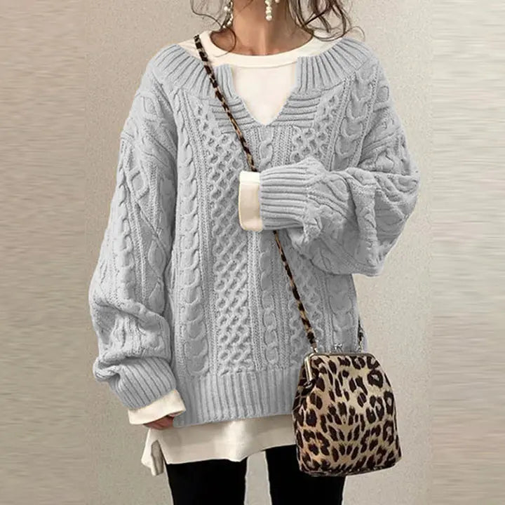 Retro Strickpullover mit zeitlosem Design für Frauen