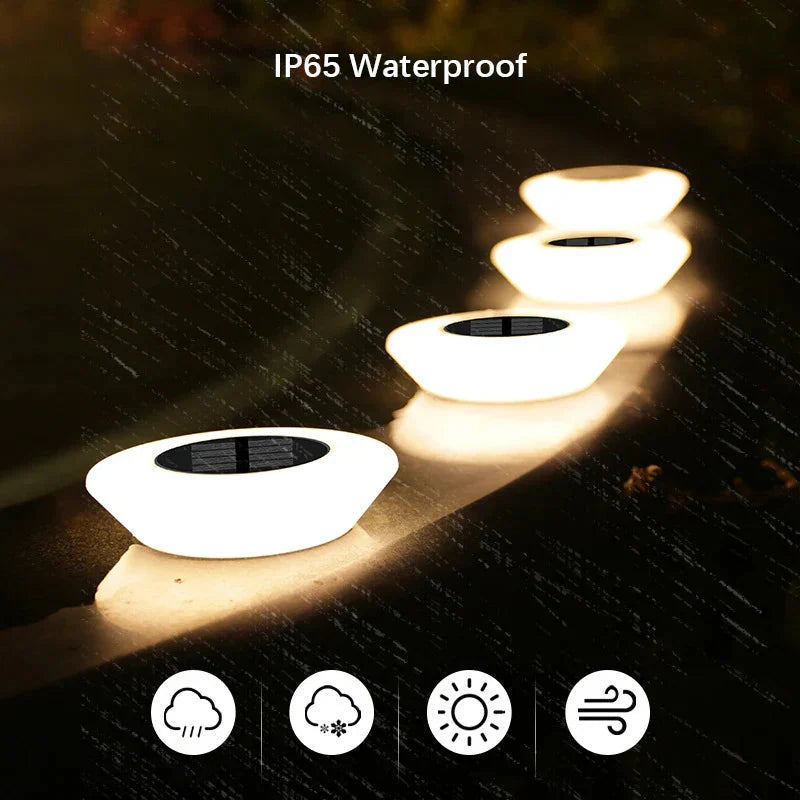 Solar-Bodenleuchten 4er-Set – 14 LEDs und 360°-Lichtring product image 6