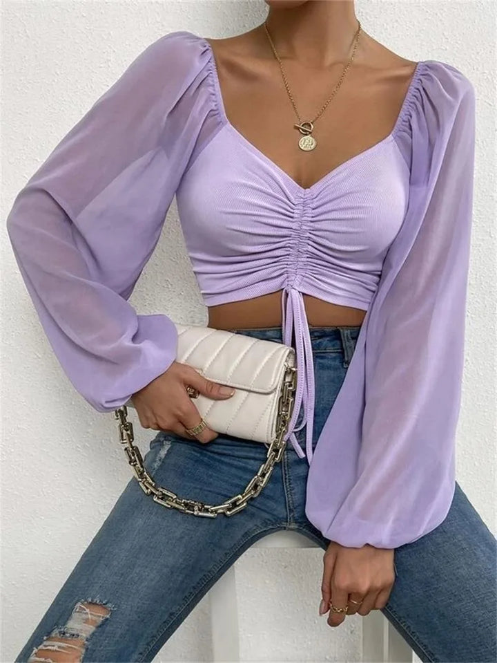 Vielseitige Abendbluse mit eleganter Silhouette für Frauen