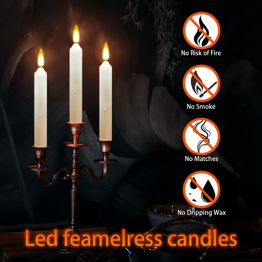 LedCandle™ – Flammenlose LED-Kerzen Warm Licht (12 Stk) [50% Rabatt]