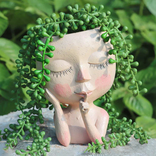50% Rabatt | GardenCharm™ – Kunstvolle Lady Face Pflanzenvase [Letzter Tag Rabatt]
