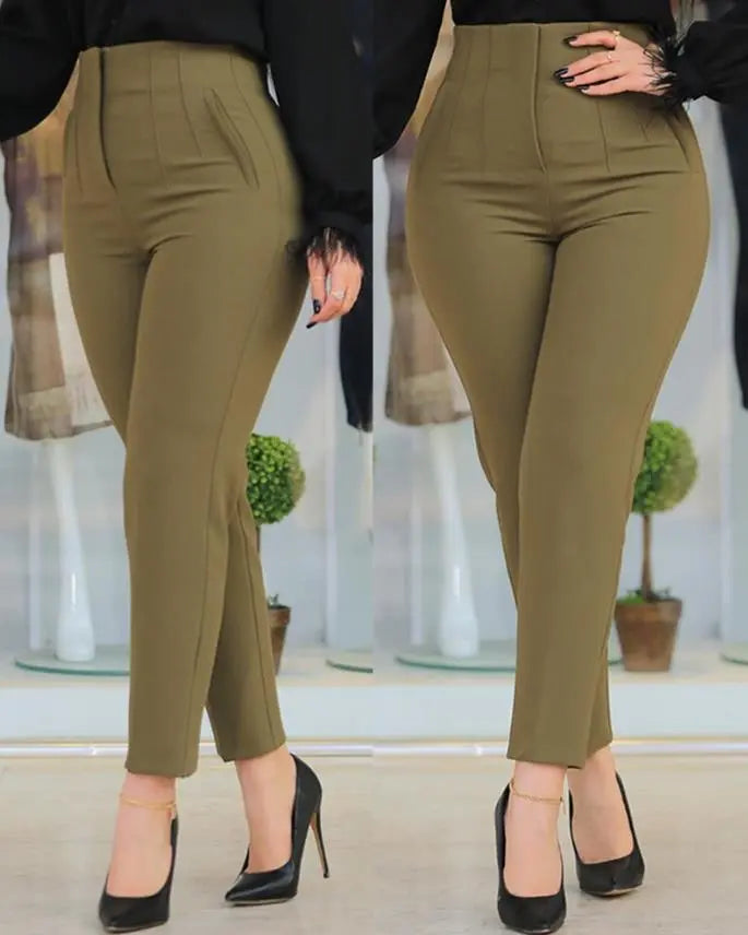 Legere High-Waist-Hose mit entspannter Passform und leichtem Stoff für Frauen