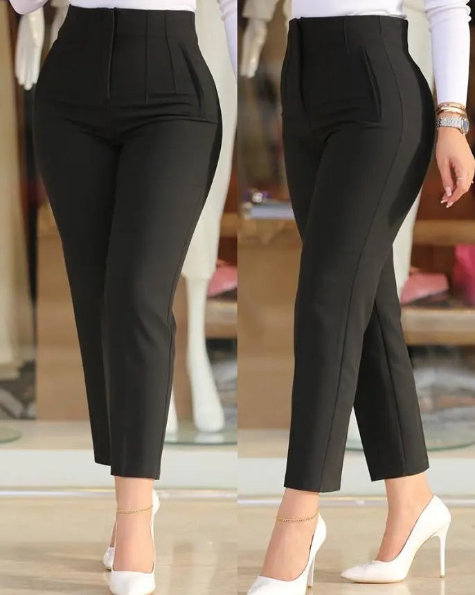Legere High-Waist-Hose mit entspannter Passform und leichtem Stoff für Frauen