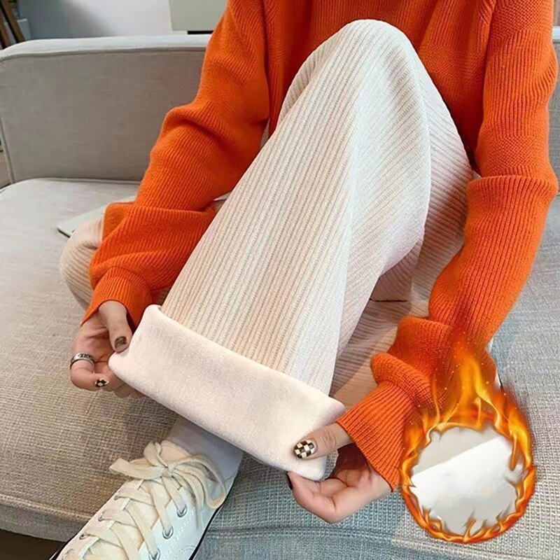 Gemütliche Plüschhose Für Lässigen Winterkomfort Für Frauen