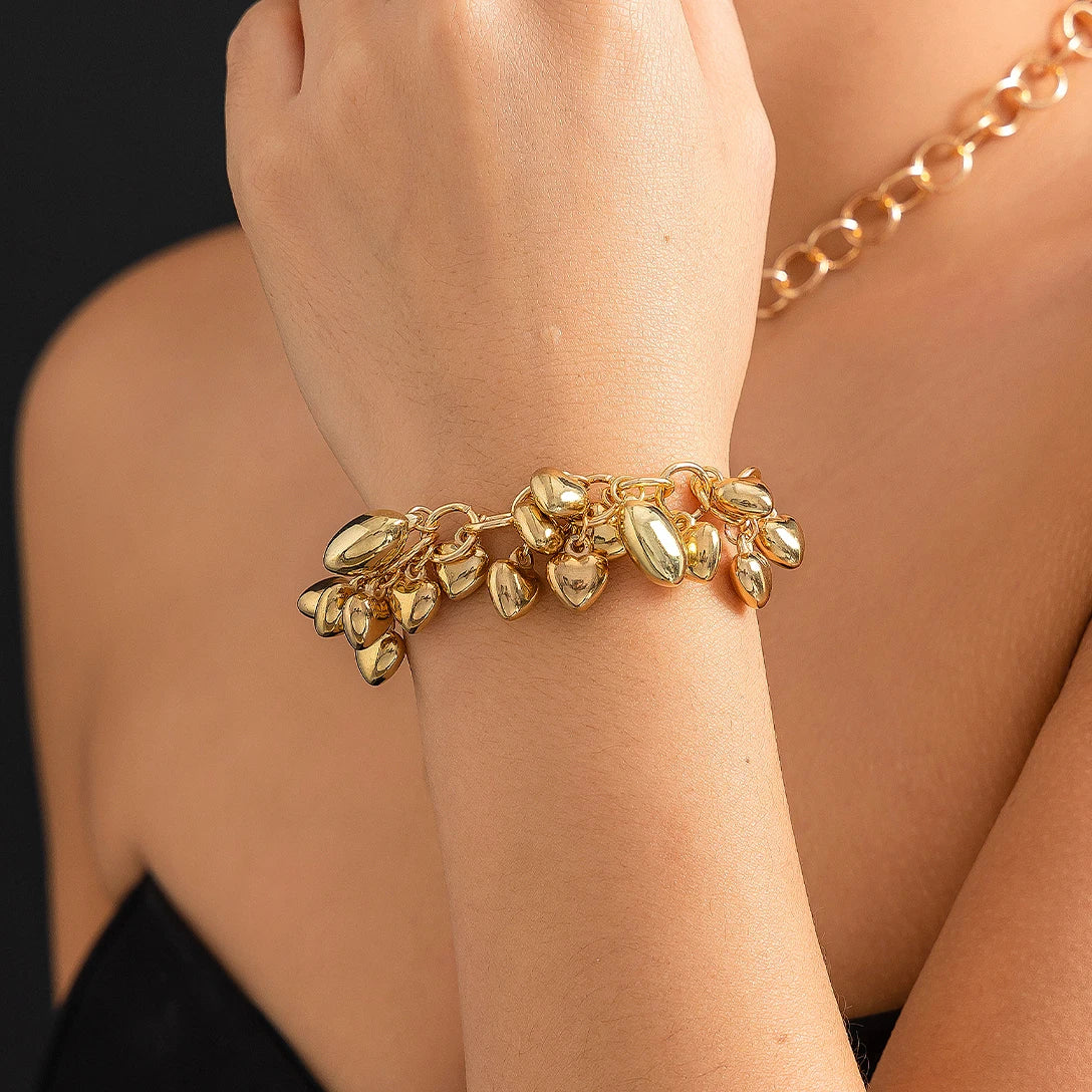 Elegantes Kettenarmband mit Herzanhänger für Damen