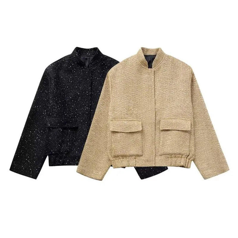 Alene | Strukturiert schicker Bouclé mit Taschen vorne