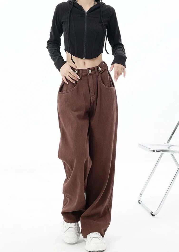 Lässige High Waist Jeans mit Bequemer Passform für Frauen