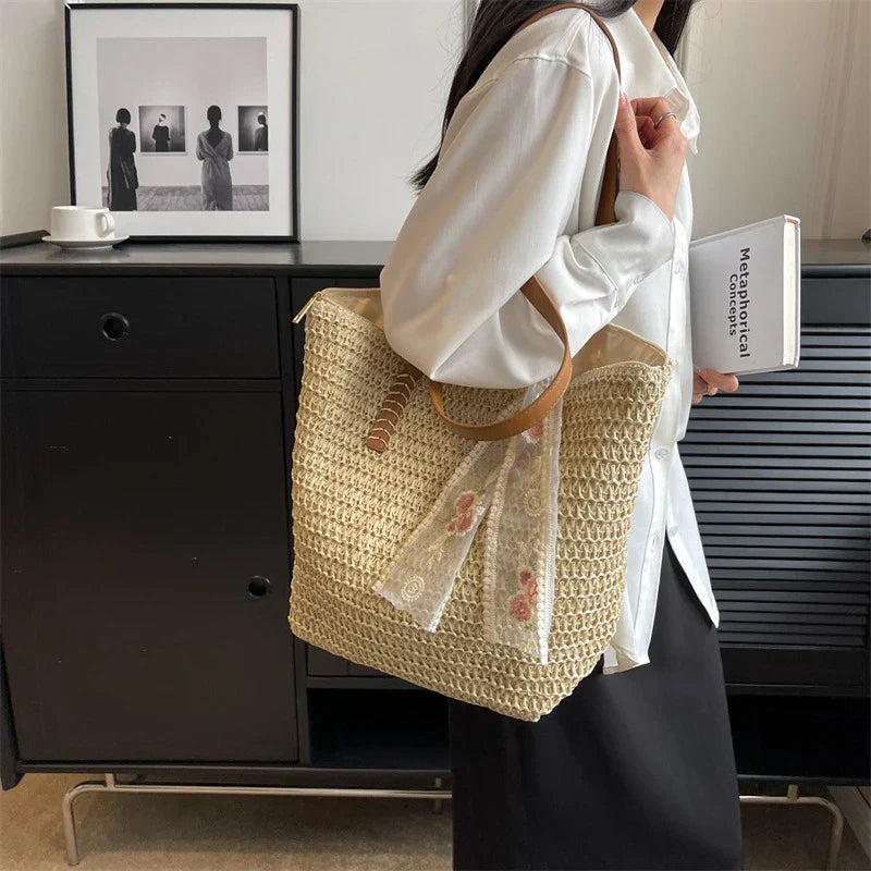 Eleonore | Cabas-Tasche aus Stroh