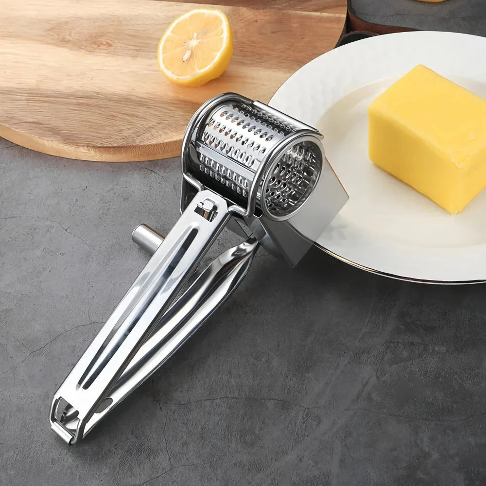 Rotationsreibe für Käse – Edelstahl mit Handkurbel product image 4