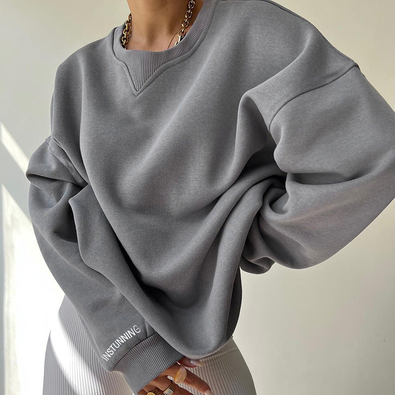 Gemütliches Oversized Sweatshirt Für Ultimativen Entspannten Komfort Für Frauen