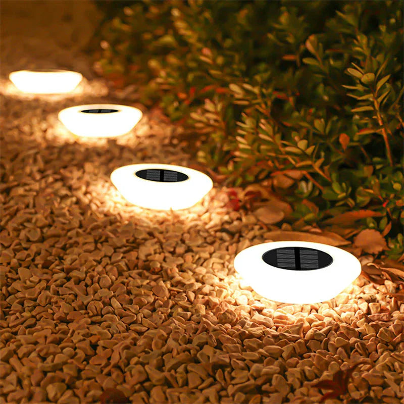 Solar-Bodenleuchten 4er-Set – 14 LEDs und 360°-Lichtring product image 2
