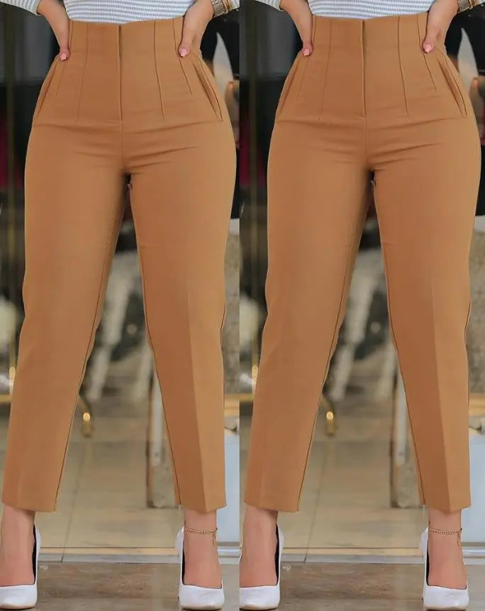 Legere High-Waist-Hose mit entspannter Passform und leichtem Stoff für Frauen