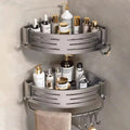 Duscheckregal 2er-Set – Bohrlochfreie Wandmontage mit Haken product image 1