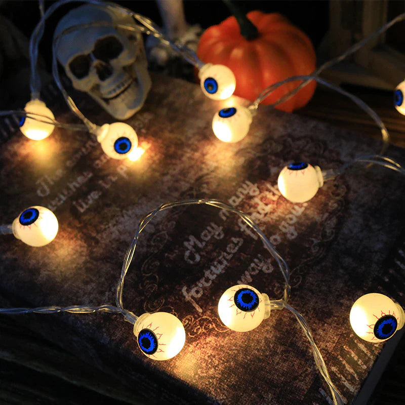LedString™ – Kürbisschädel-Augäpfel Lichterkette Dekoration [50% Rabatt]