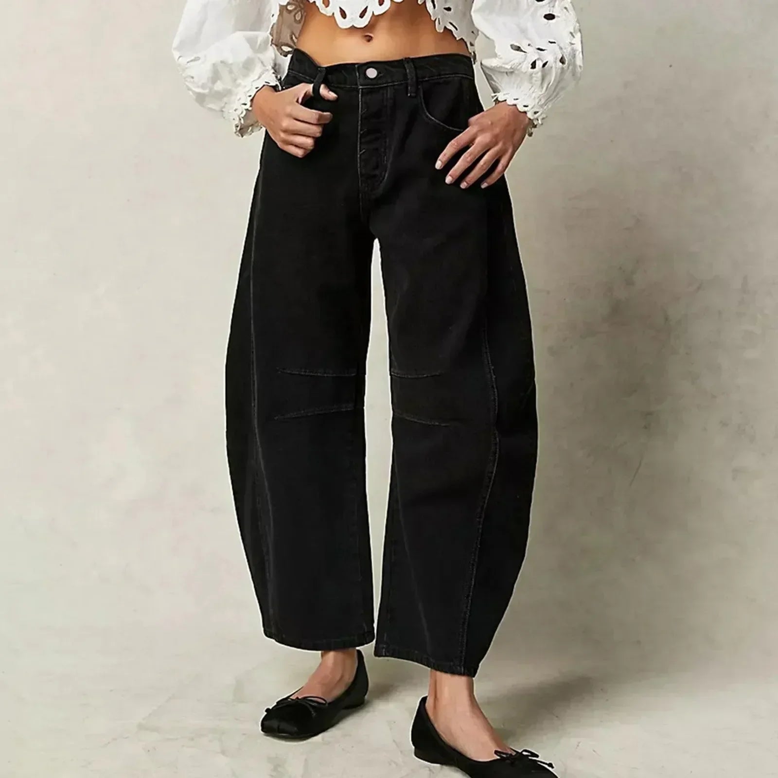 Weit geschnittene Hose mit mühelosem Stil für Damen
