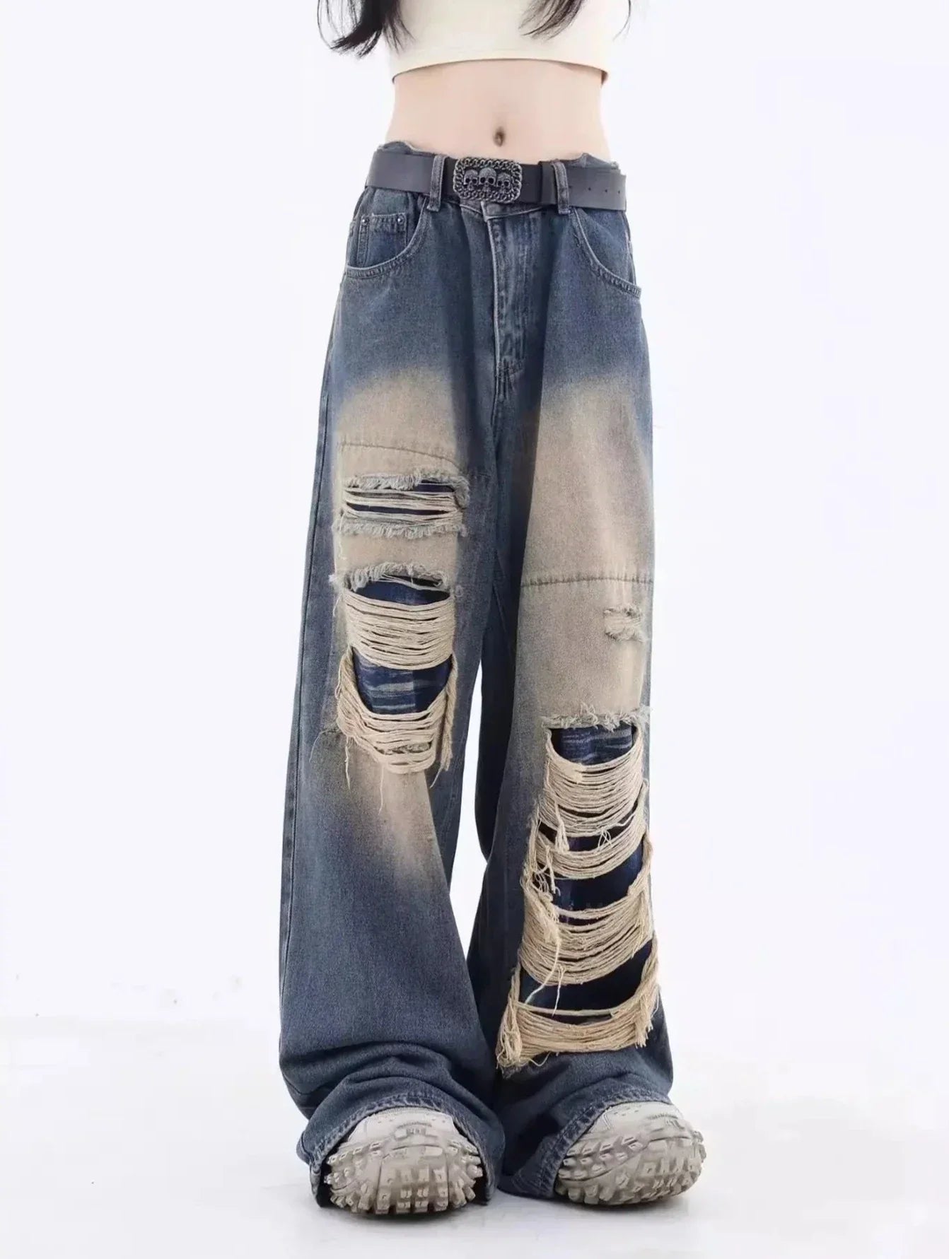 Zerrissene Lockere Jeans mit Lässigem Stil für Frauen