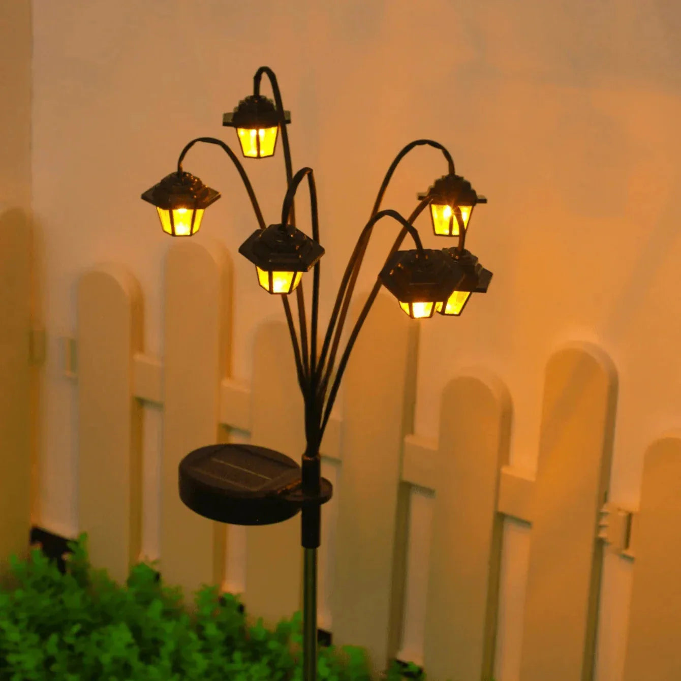 Retro Solar-Gartenlaterne mit 6 LED-Leuchten product image 6