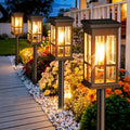 Solar-Wegeleuchten im Laternen-Design 2er-Set – LED mit Glühfaden-Optik product image 1