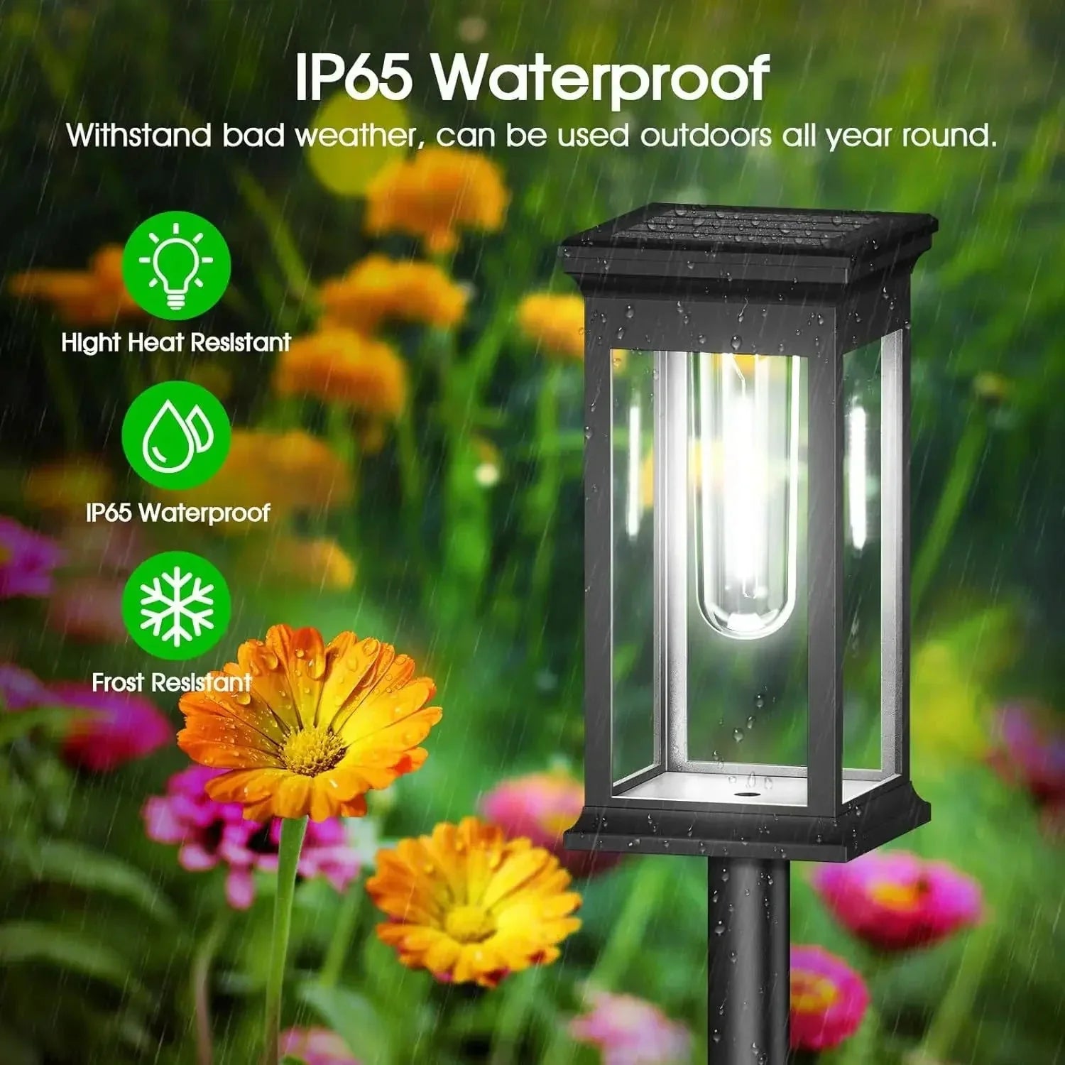 Solar-Wegeleuchten im Laternen-Design 2er-Set – LED mit Glühfaden-Optik product image 6