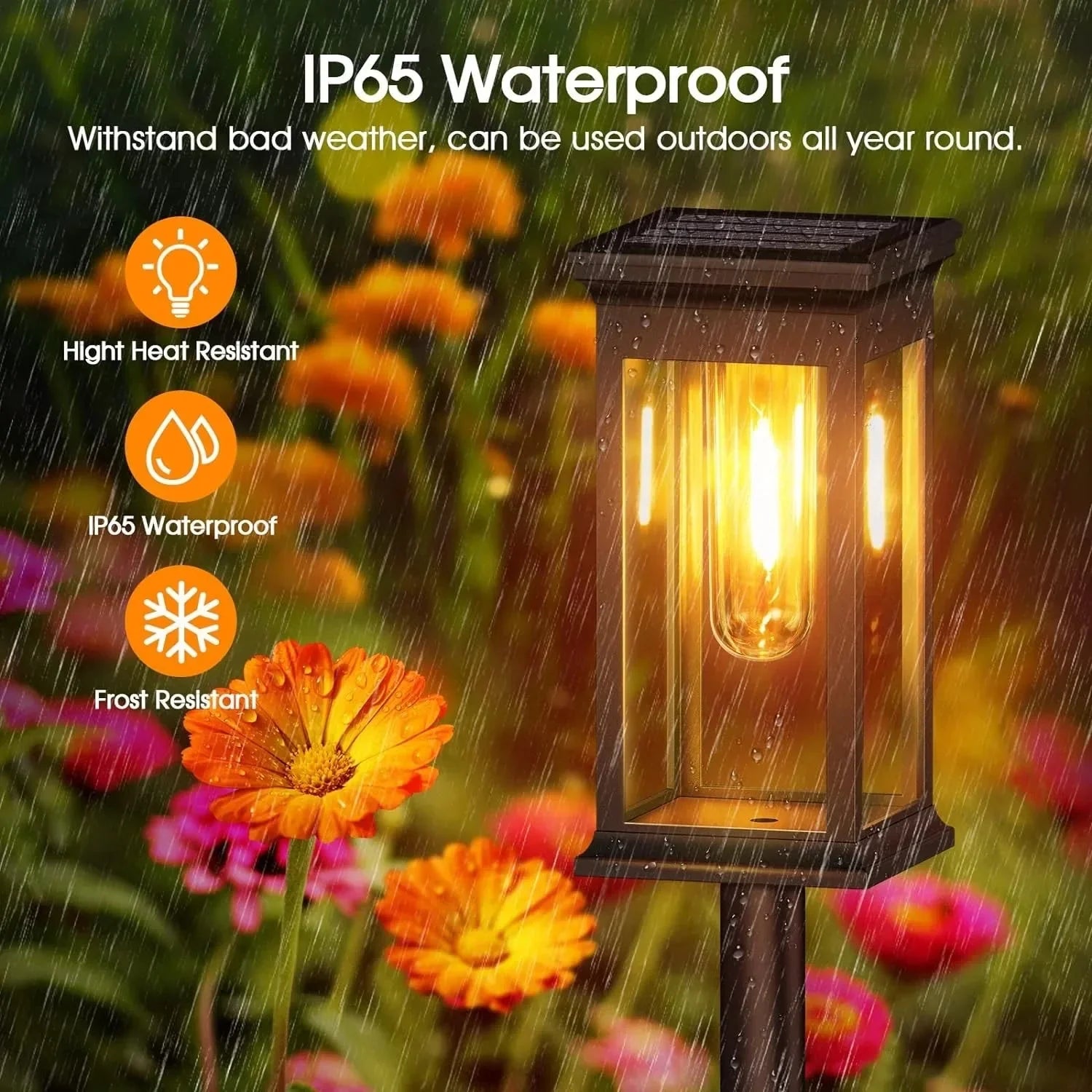 Solar-Wegeleuchten im Laternen-Design 2er-Set – LED mit Glühfaden-Optik product image 7