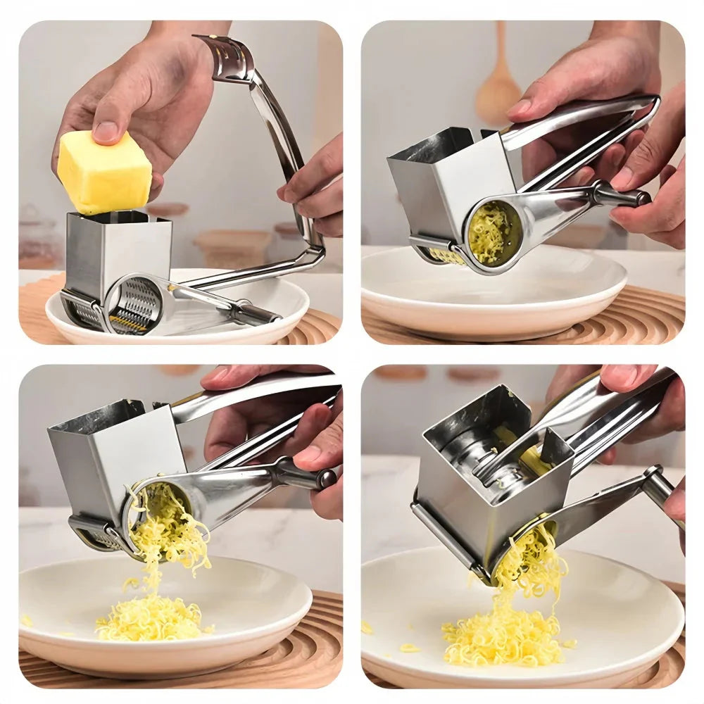 Rotationsreibe für Käse – Edelstahl mit Handkurbel product image 5