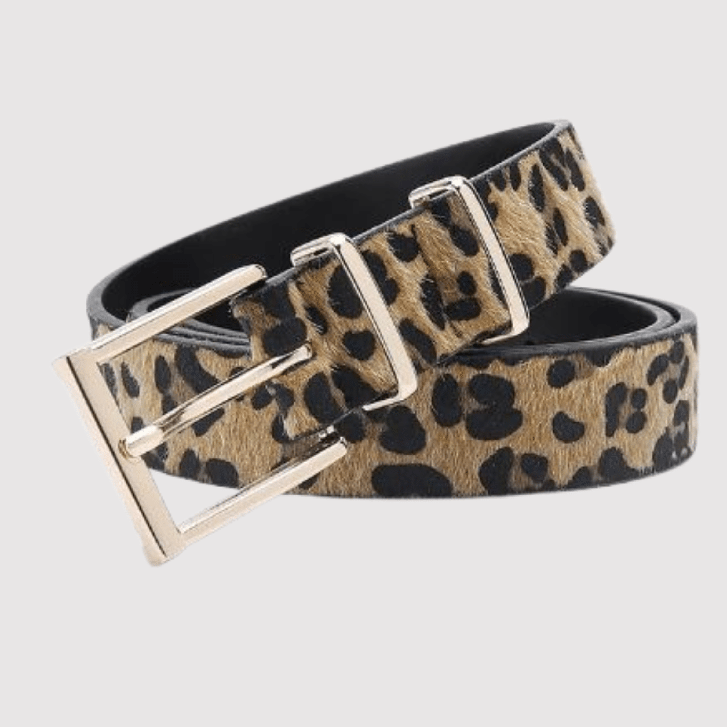 Gürtel mit Leopardenmuster und markantem Design für Damen