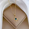 Sternenstrahlen Mikro Schmuck Edelstahl Halskette Für Frauen