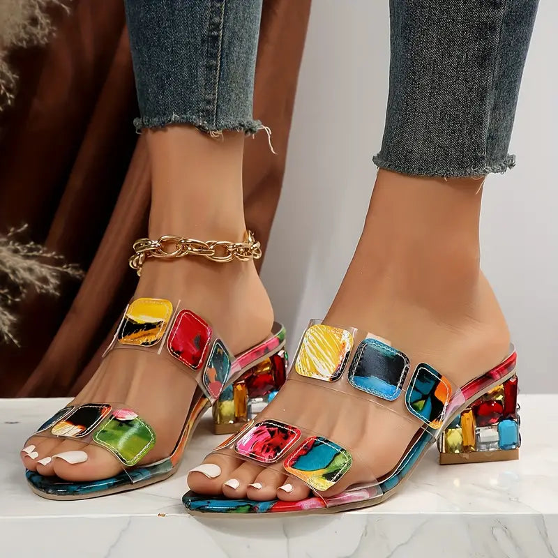 Ceridwen | Sandalen mit Blockabsatz