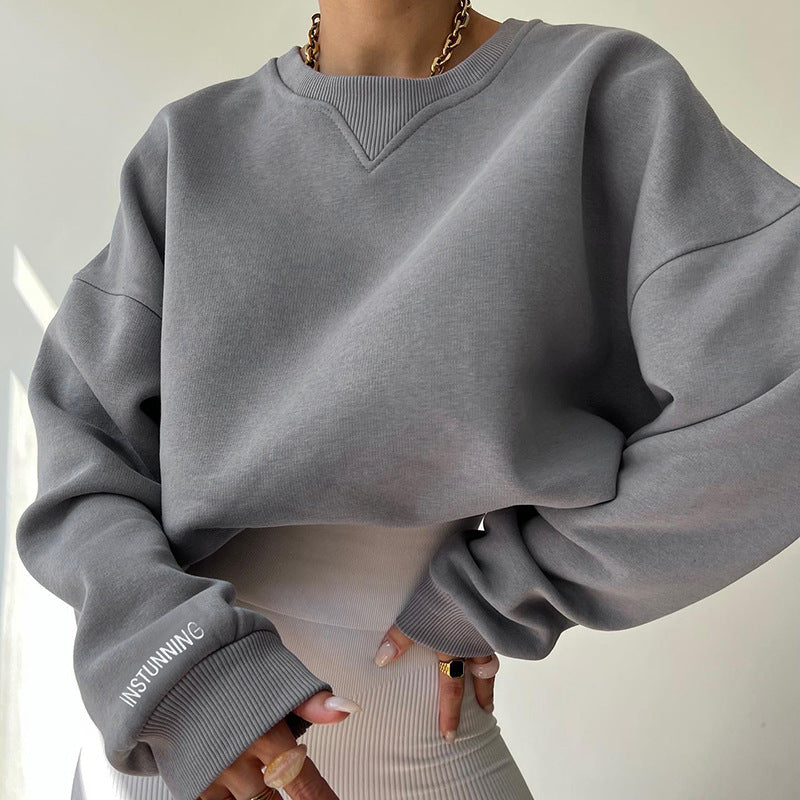 Gemütliches Oversized Sweatshirt Für Ultimativen Entspannten Komfort Für Frauen