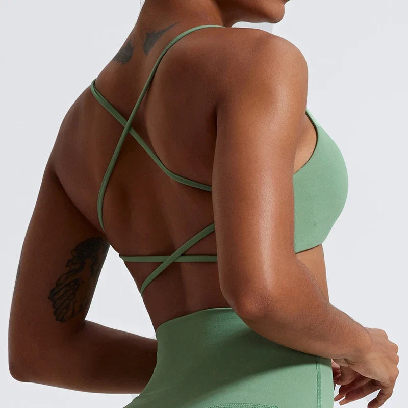 Superweicher Cross-Back-Sport-BH Mit Frontverschluss Für Frauen