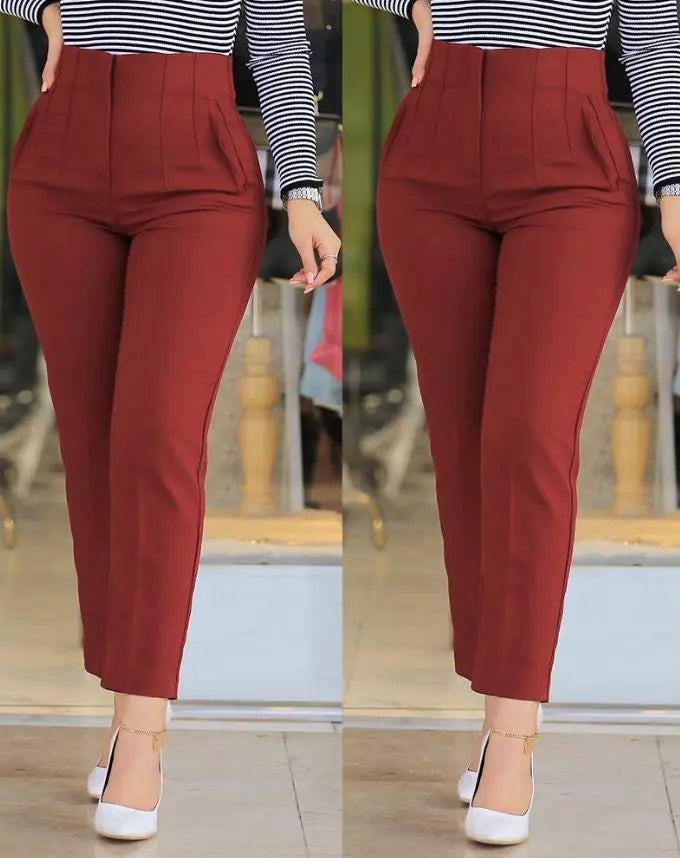 Legere High-Waist-Hose mit entspannter Passform und leichtem Stoff für Frauen