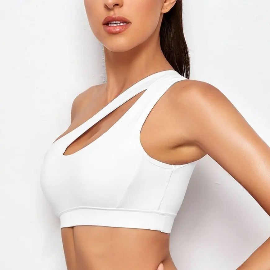 Einseitiger Push-Up-Stoßfester Sport-BH Für Frauen
