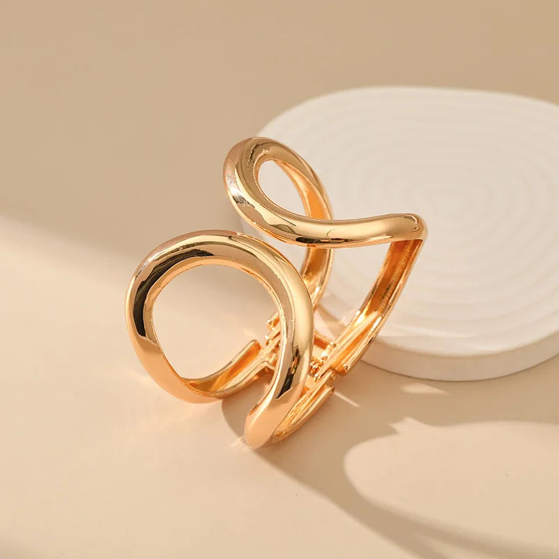 Metall Ausschnitt Offenes Armband in Gold Für Damen