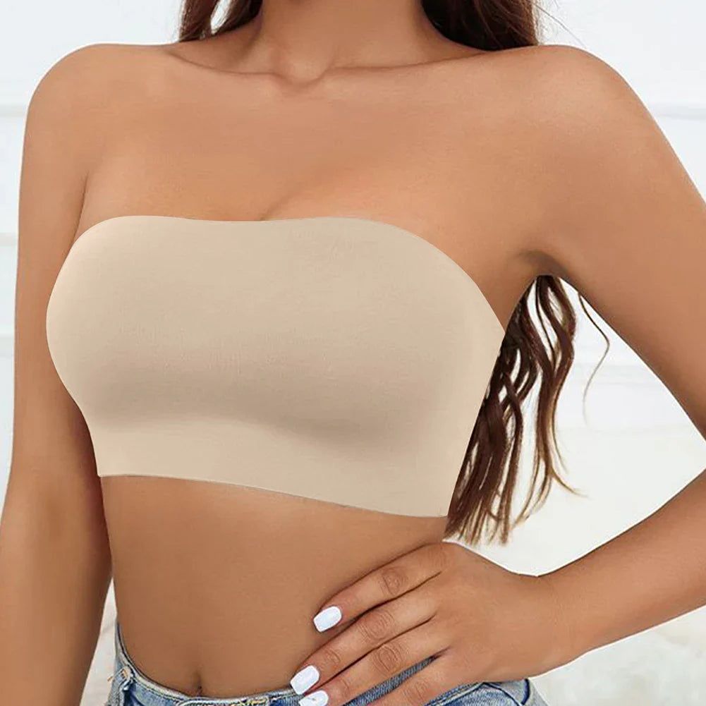 Nahtloser Trägerloser Bandeau-BH Für Atmungsaktiven Komfort Für Frauen