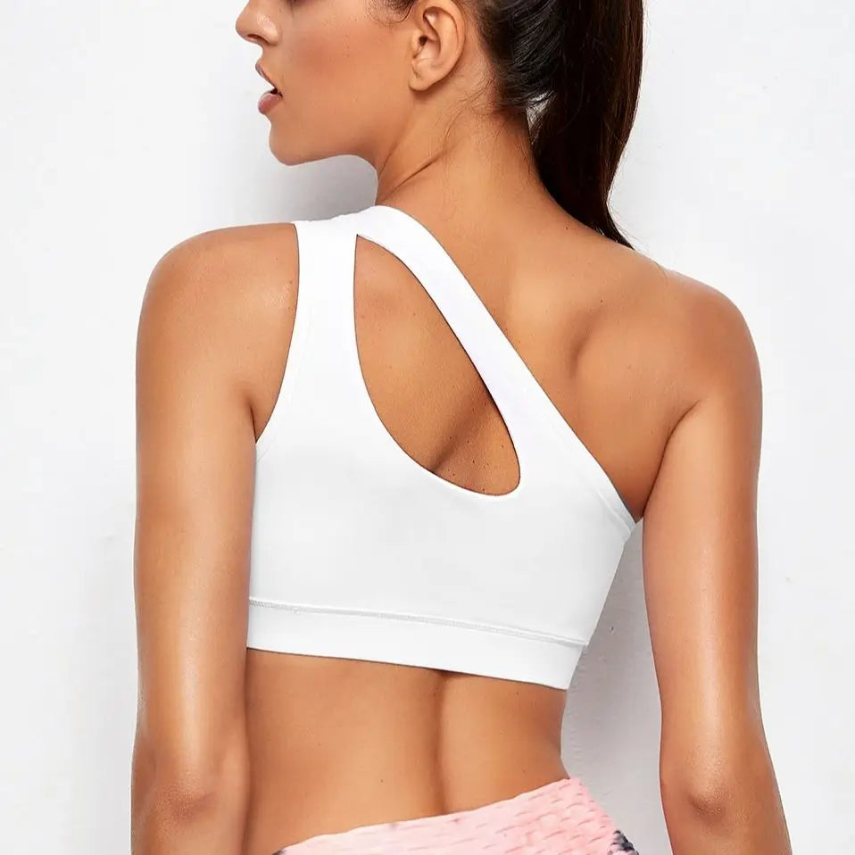 Einseitiger Push-Up-Stoßfester Sport-BH Für Frauen