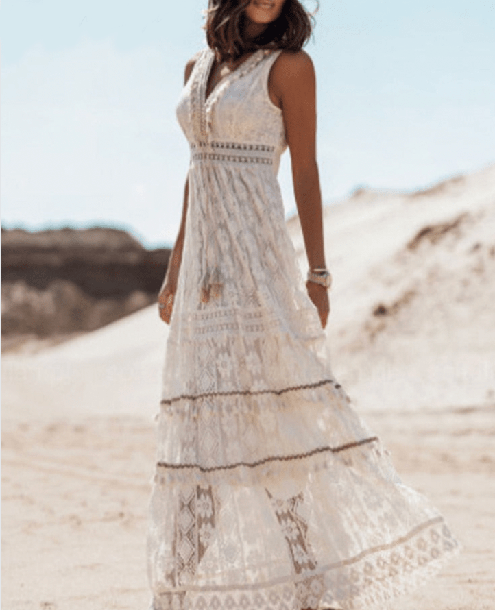 Elegantes Boho-Kleid mit fließendem Design Für Frauen