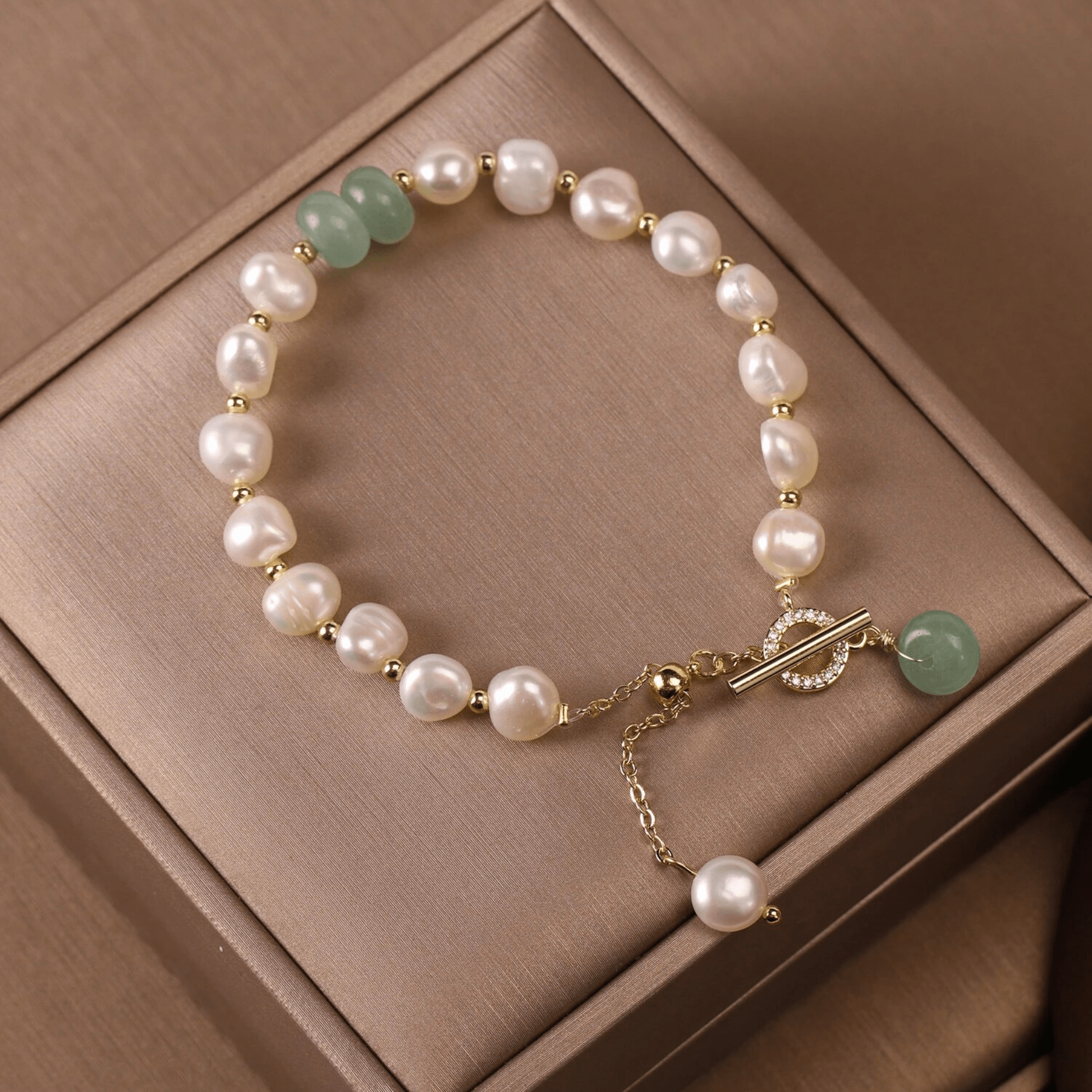 Elegantes Süßwasserperlen Schwesterarmband Für Damen
