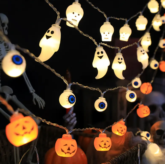LedString™ – Kürbisschädel-Augäpfel Lichterkette Dekoration [50% Rabatt]