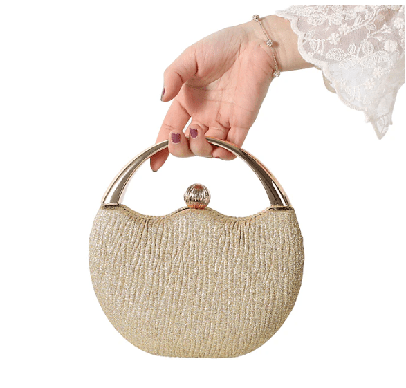 Schicke Texturierte Clutch mit Metallgriff Detail Für Damen